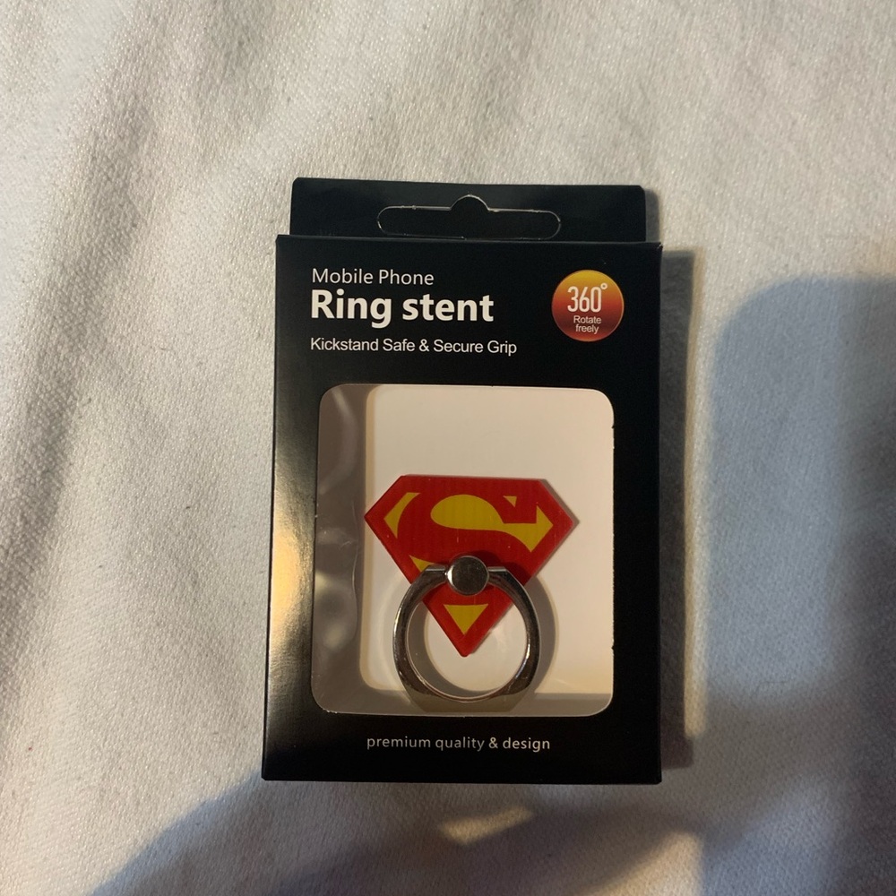 Superman Mobile Phone Ring Stent